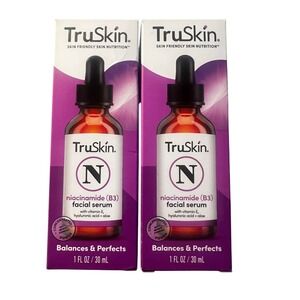 TruSkin‎ Niacinamide B3 Facial Serum Vitamin E Hyaluronic Acid Aloe Set of 2